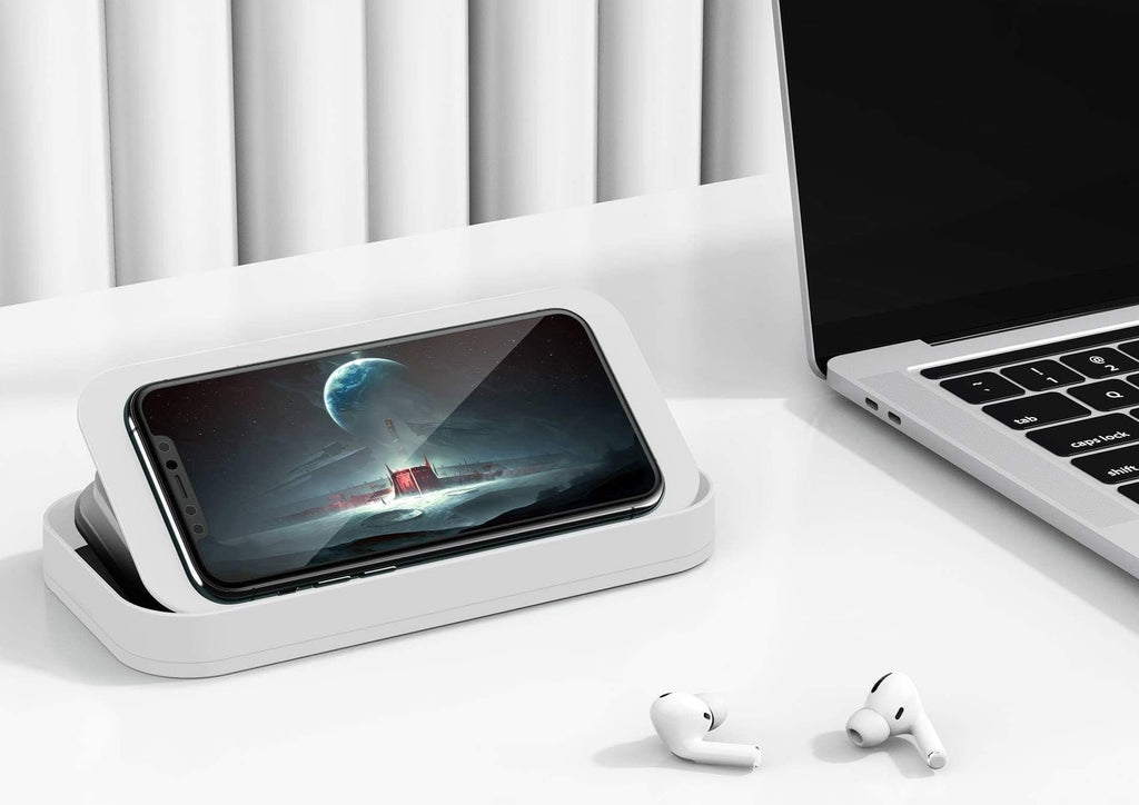 Portable Cell Phone Stand that's adjustable Angle Height Holder Dock for Desk Bed Watching movies videos